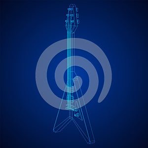 Electric guitar musical instrument vector