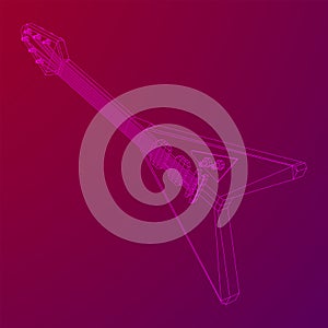 Electric guitar musical instrument vector