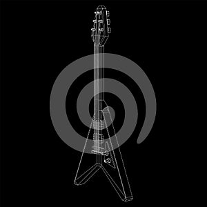 Electric guitar musical instrument vector