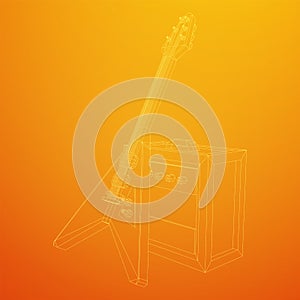 Electric guitar musical instrument vector