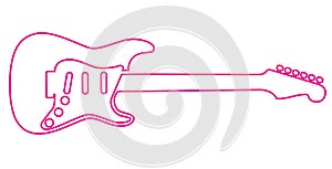 Electric guitar outline