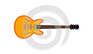 Electric guitar, rock music instrument vector Illustration on a white background