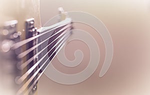 Electric guitar sunburst closeup, macro abstract photo