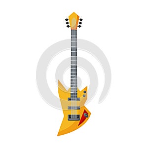 Electric guitar vector icon.Cartoon vector icon isolated on white background electric guitar.