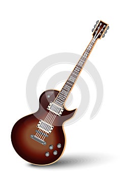 Electric guitar vector illustration isolated on white background