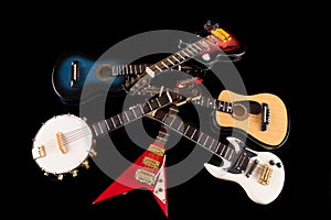 Electric guitars background