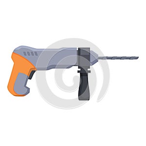 Electric hammer hardware icon cartoon vector. Power machine
