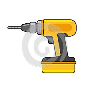 Electric Hand Drill Icon. Vector
