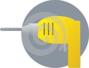 Electric hand drill tool illustration