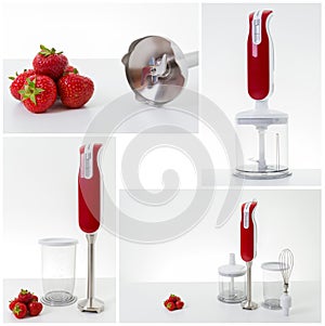 Electric hand mixer collage