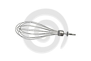 Electric hand whisk blender on white background