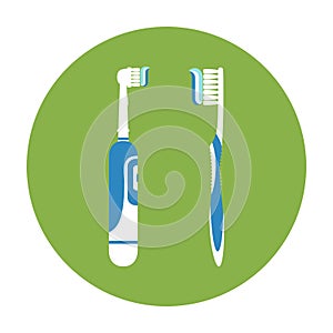 Electric and handle toothbrush with toothpaste for brushing teeth
