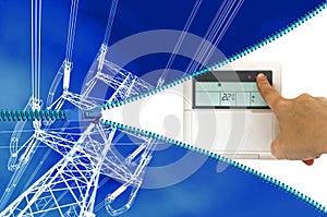 Electric heating or cooling system