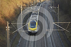 electric highspeed train on