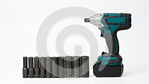 Electric Impact wrench white background