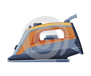 Electric Iron Household Appliance Flat Style Vector Illustration on White Background