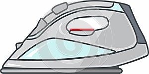 Electric Iron Icon in flat style. Vector Illustration