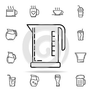 Electric kettle dusk icon. Drinks & Beverages icons universal set for web and mobile