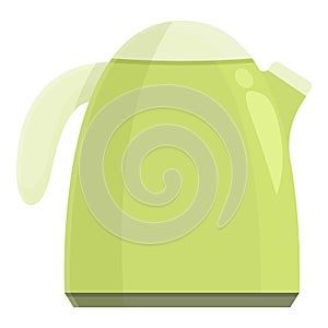 Electric kettle icon cartoon vector. Tableware home