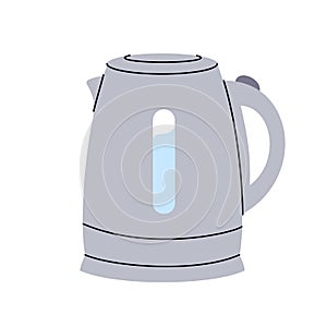 Electric kettle icon. Kitchen tools silhouette. Vector illustration.