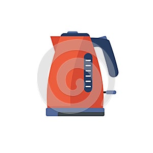 Electric Kettle. Teapot isolated on white. Vector Illustration.