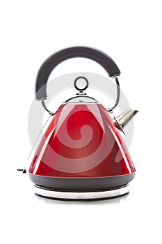 Electric kettle on white background