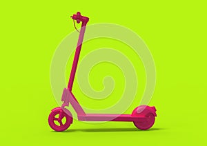 Electric kick scooter, ecologic urban vehicle, colorful
