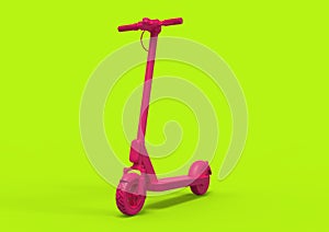 Electric kick scooter, ecologic urban vehicle, colorful