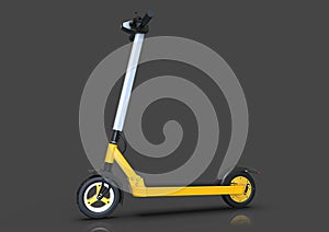 Electric kick scooter, ecologic urban vehicle, dark background