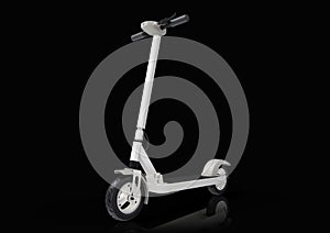 Electric kick scooter, ecologic urban vehicle, dark background