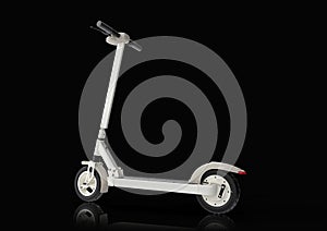 Electric kick scooter, ecologic urban vehicle, dark background