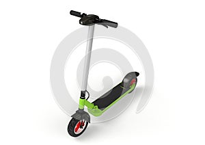 Electric kick scooter, ecologic urban vehicle, light background