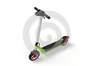 Electric kick scooter, ecologic urban vehicle, light background