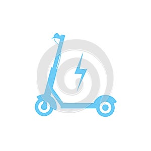 Electric kick scooter. Vector icon