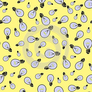 Electric Lamp Seamless Pattern