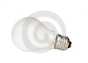 Electric Light Bulb On White