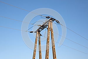 Electric line column