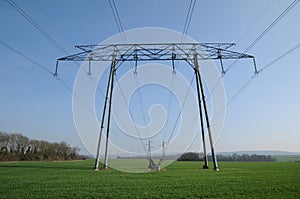 An electric line in Val d Oise