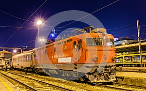 Electric locomotive at Belgrade station