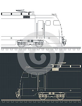 Electric locomotive closeup