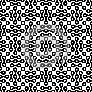 Electric metaballs tech seamless pattern