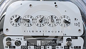 Electric Meter Close Up