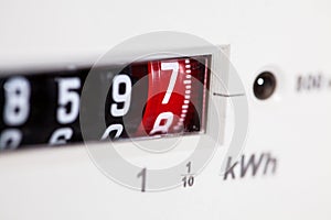 Electric meter close-up