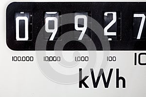 Electric meter close-up