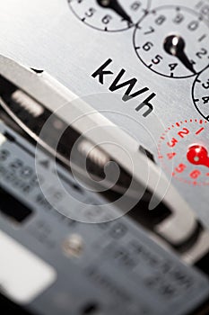 Electric meter close-up