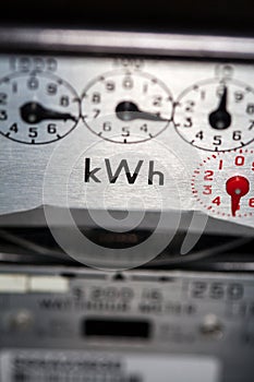 Electric meter close-up