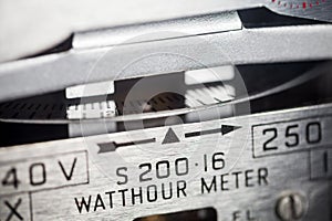 Electric meter close-up