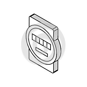 electric meter isometric icon vector illustration