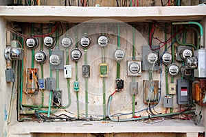 Electric meter messy electrical installation