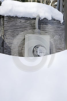 Electric Meter in the Snow